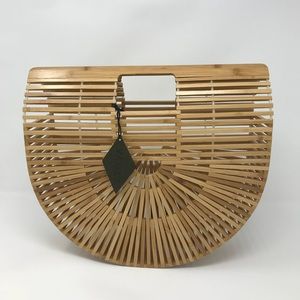 Ark Bamboo Clutch Handbag Large Tote Bag
